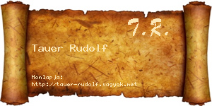 Tauer Rudolf névjegykártya